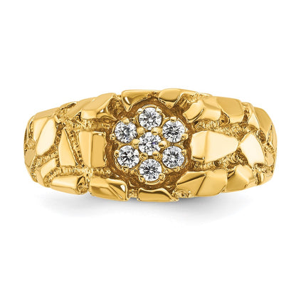 IBGoodman 14k 1/4 carat Lab Grown Diamond VS/SI+ G+ Complete Men's Cluster Nugget Ring
