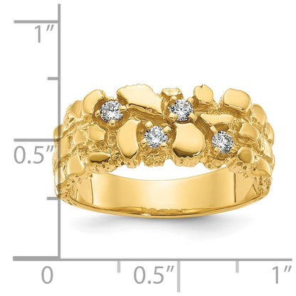 IB Goodman 10k Mens 1/3 carat Diamond Nugget Complete Ring
