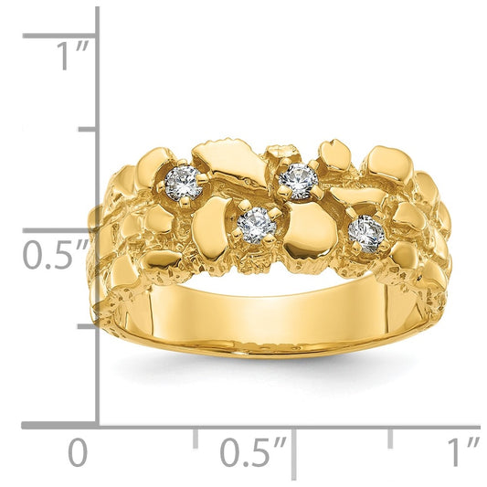 IB Goodman 10k Mens 1/3 carat Diamond Nugget Complete Ring