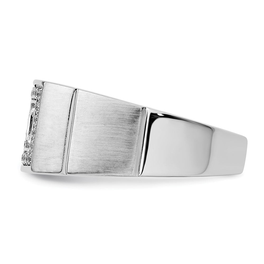 IBGoodman 14k White Gold 1 carat Lab Grown Diamond VS/SI+ G+ Complete Men's Ring