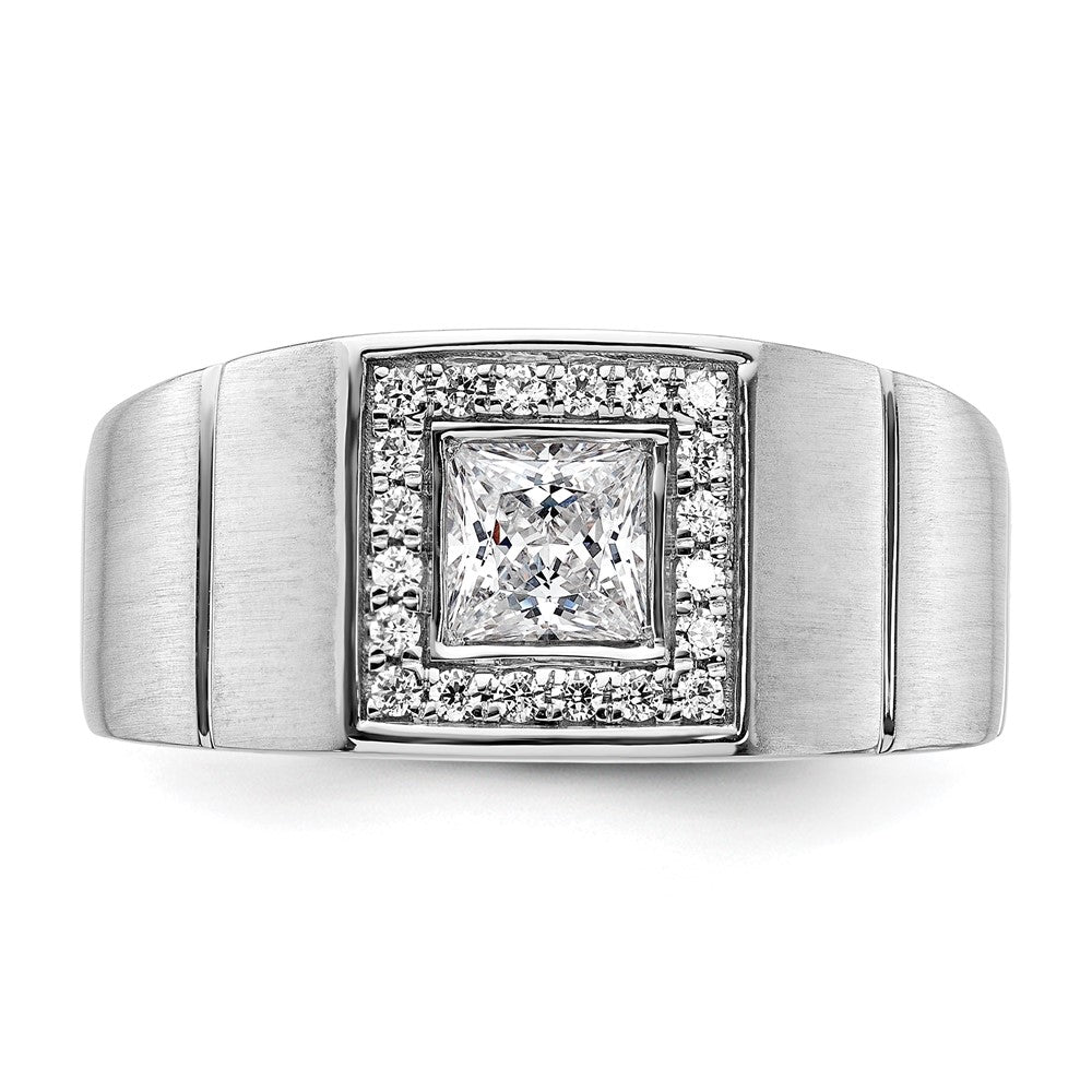IBGoodman 14k White Gold 1 carat Lab Grown Diamond VS/SI+ G+ Complete Men's Ring