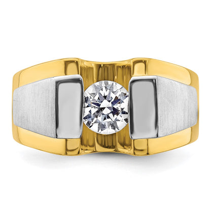 IBGoodman 14k Two-Tone Polished and Satin Men's Ring Mounting
