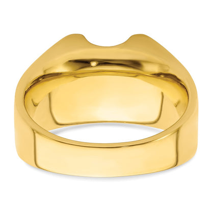 IBGoodman 14k Two-Tone Polished and Satin Men's Ring Mounting