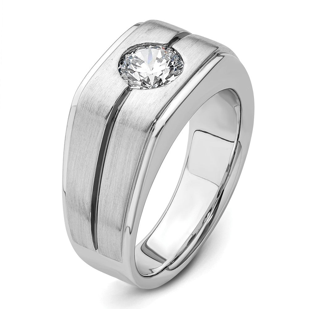 IBGoodman 14k White Gold with Black Rhodium Satin Men's Ring Mounting