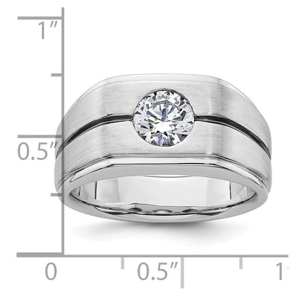 IBGoodman 14k White Gold with Black Rhodium Satin Men's Ring Mounting