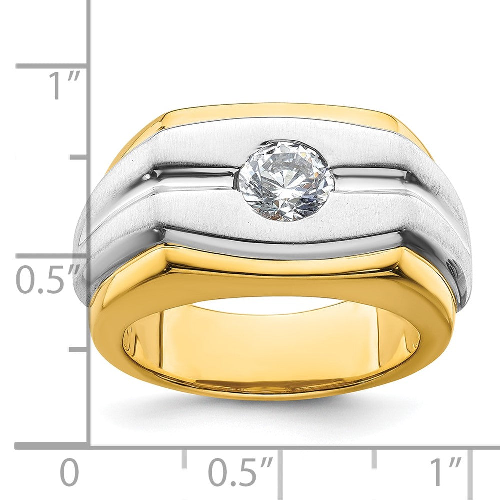 IBGoodman 14k Two-tone Polished and Satin Men's Ring Mounting