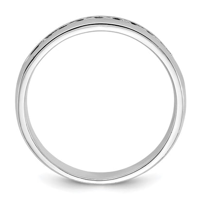 IBGoodman 14k White Gold Polished Nine Stone Men's Ring Mounting