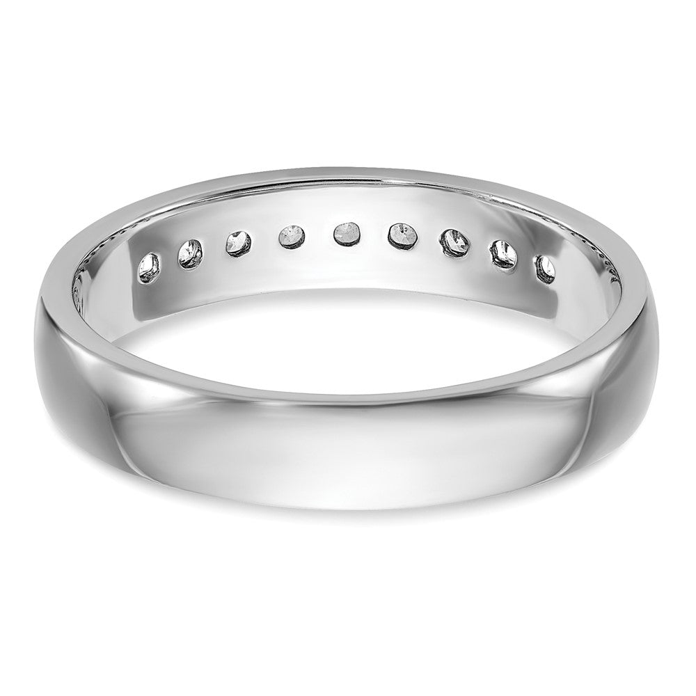 IBGoodman 14k White Gold 1/4 carat Lab Grown Diamond VS/SI+ G+ Nine Stone Complete Polished Men's Ring
