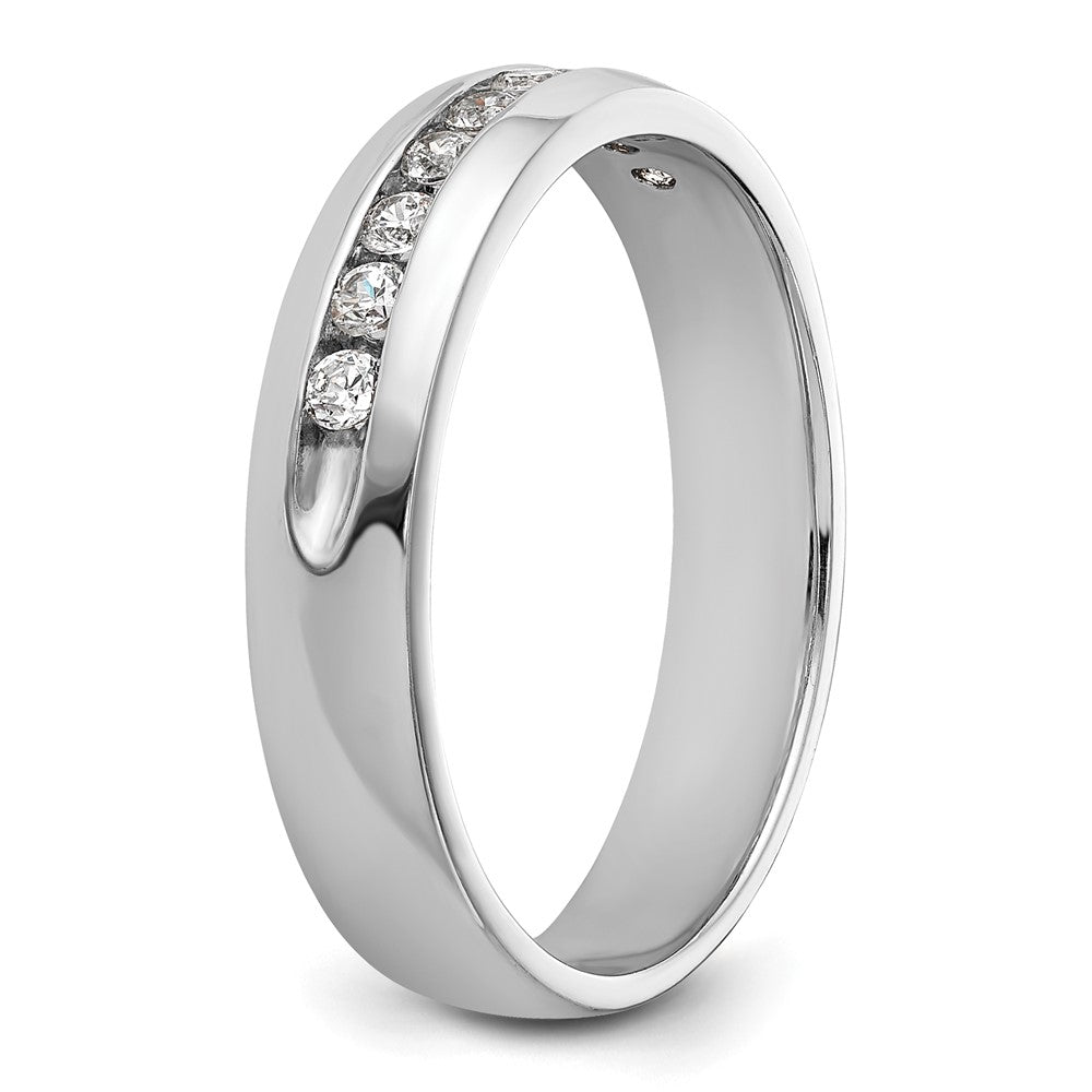 IBGoodman 14k White Gold 1/4 carat Lab Grown Diamond VS/SI+ G+ Nine Stone Complete Polished Men's Ring