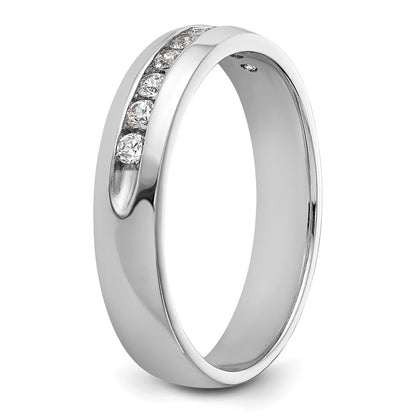 IBGoodman 14k White Gold 1/4 carat Lab Grown Diamond VS/SI+ G+ Nine Stone Complete Polished Men's Ring