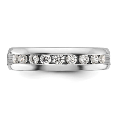 IBGoodman 14k White Gold Polished Nine Stone Men's Ring Mounting