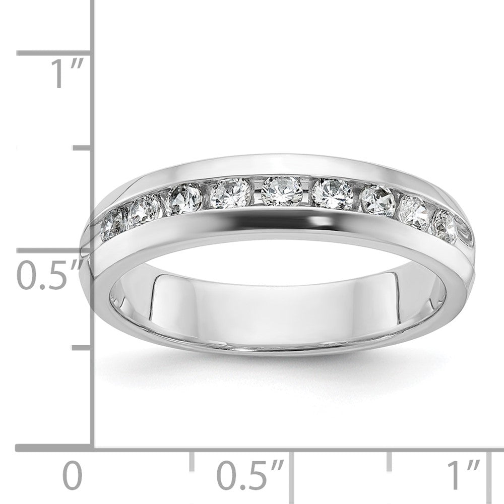 IBGoodman 14k White Gold Polished Nine Stone Men's Ring Mounting