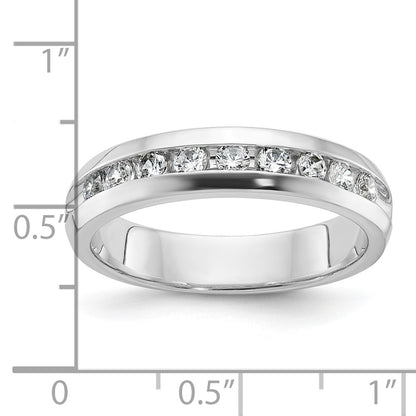 IBGoodman 14k White Gold Polished Nine Stone Men's Ring Mounting
