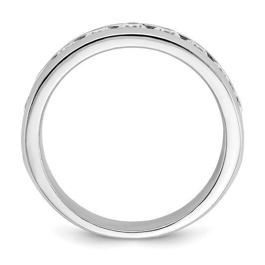 IBGoodman 14k White Gold Polished Nine Stone Men's Ring Mounting