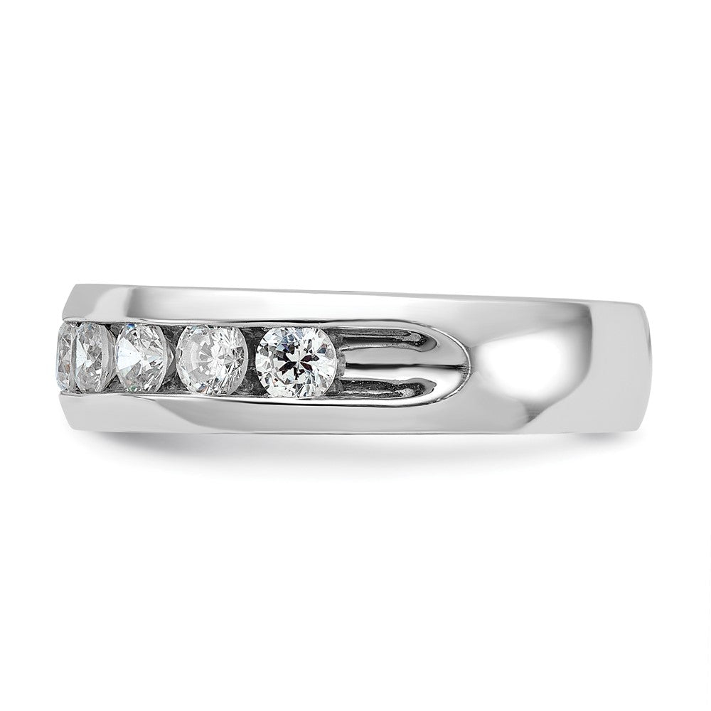 IBGoodman 14k White Gold Polished Nine Stone Men's Ring Mounting