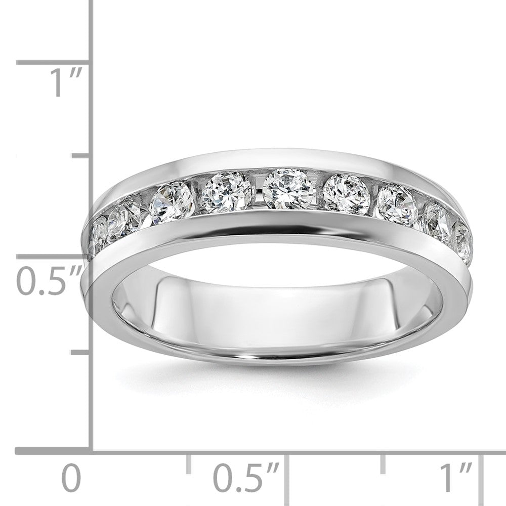 IBGoodman 14k White Gold Polished Nine Stone Men's Ring Mounting