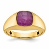IB Goodman 10k Mens 9mm Cushion Ruby Doublet Stone Complete Ring