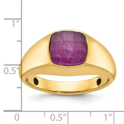 IB Goodman 10k Mens Holds 9mm Cushion Gemstone Ring Mounting
