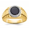 IB Goodman 10k Two-tone Round Gemstone and Diamond Halo Ring Mounting
