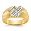 IB Goodman 10k Mens Polished Satin and Grooved Ring Mounting