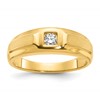 IB Goodman 10k Mens Polished and Satin 1/6 carat Diamond Complete Ring
