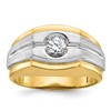 IB Goodman 10k Two-tone Mens Polished and Satin 1/3 carat Diamond Complete Ring