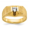 IBGoodman 14k 1/3 carat Lab Grown Diamond VS/SI+ G+ Complete Polished and Satin Men's Ring