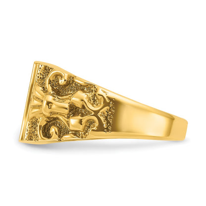 IB Goodman 10k Mens 13x9mm Rectangle Mens Signet Ring