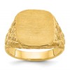 IB Goodman 10k Mens 13.5x15mm Cushion Signet Ring