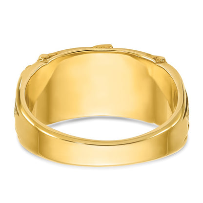 IB Goodman 10k Mens 15x7mm Rectangle Signet Ring