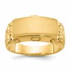 IB Goodman 10k Mens 15x7mm Rectangle Signet Ring