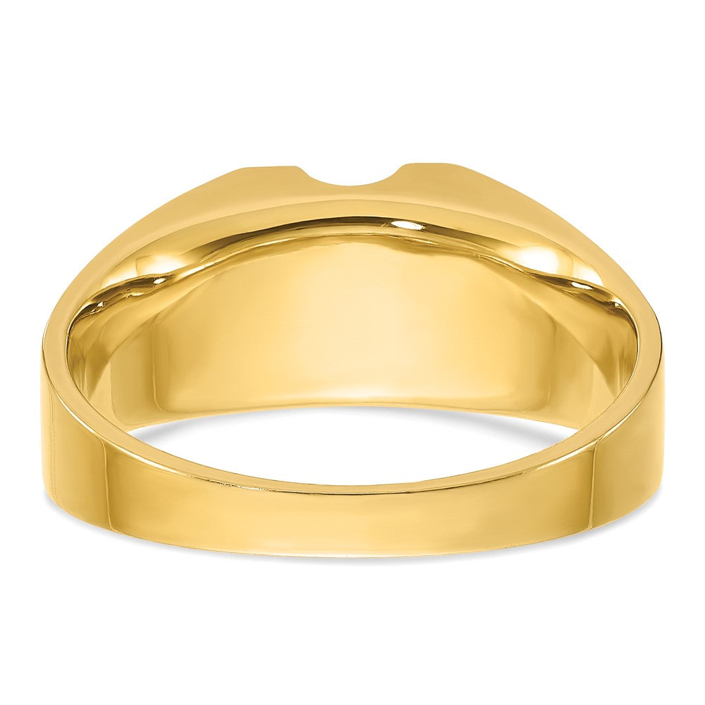 IBGoodman 14k Two-tone 1/4 carat Lab Grown Diamond VS/SI+ G+ Complete Polished and Satin Men's Ring