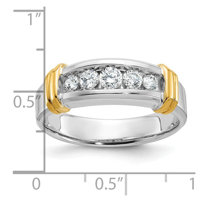 IBGoodman 14k Two-tone Five Stone Polished Men's Ring Mounting