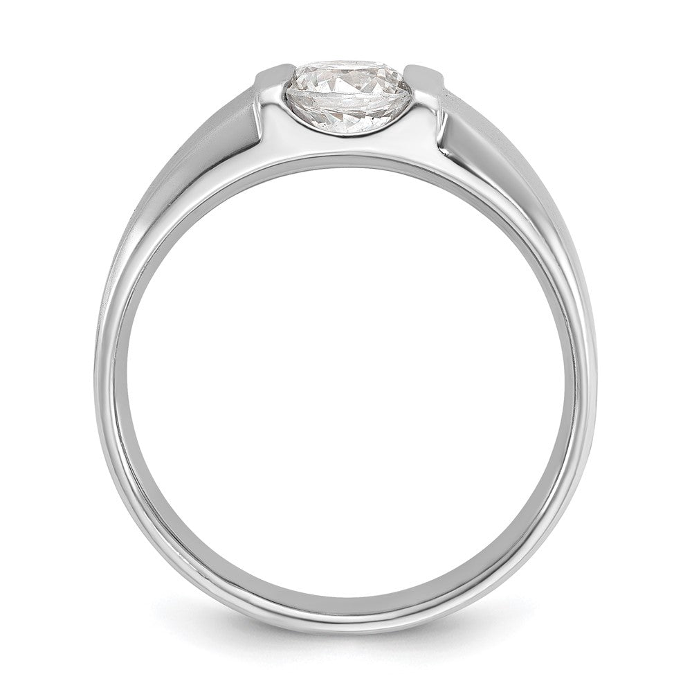 IBGoodman 14k White Gold 1 carat Lab Grown Diamond VS/SI+ G+ Complete Men's Ring
