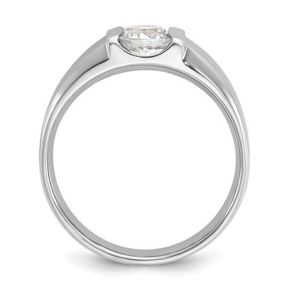 IBGoodman 14k White Gold 1 carat Lab Grown Diamond VS/SI+ G+ Complete Men's Ring