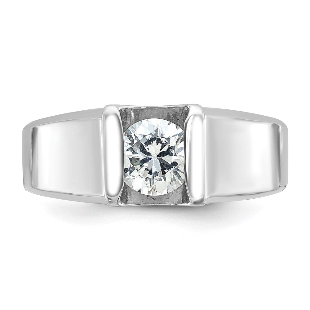 IBGoodman 14k White Gold 1 carat Lab Grown Diamond VS/SI+ G+ Complete Men's Ring