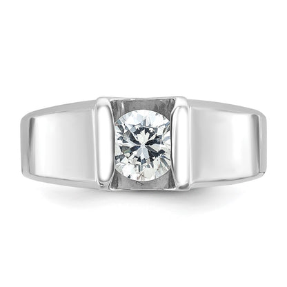 IBGoodman 14k White Gold 1 carat Lab Grown Diamond VS/SI+ G+ Complete Men's Ring