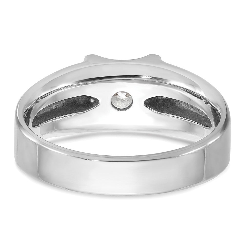 IBGoodman 14k White Gold 1 carat Lab Grown Diamond VS/SI+ G+ Complete Men's Ring
