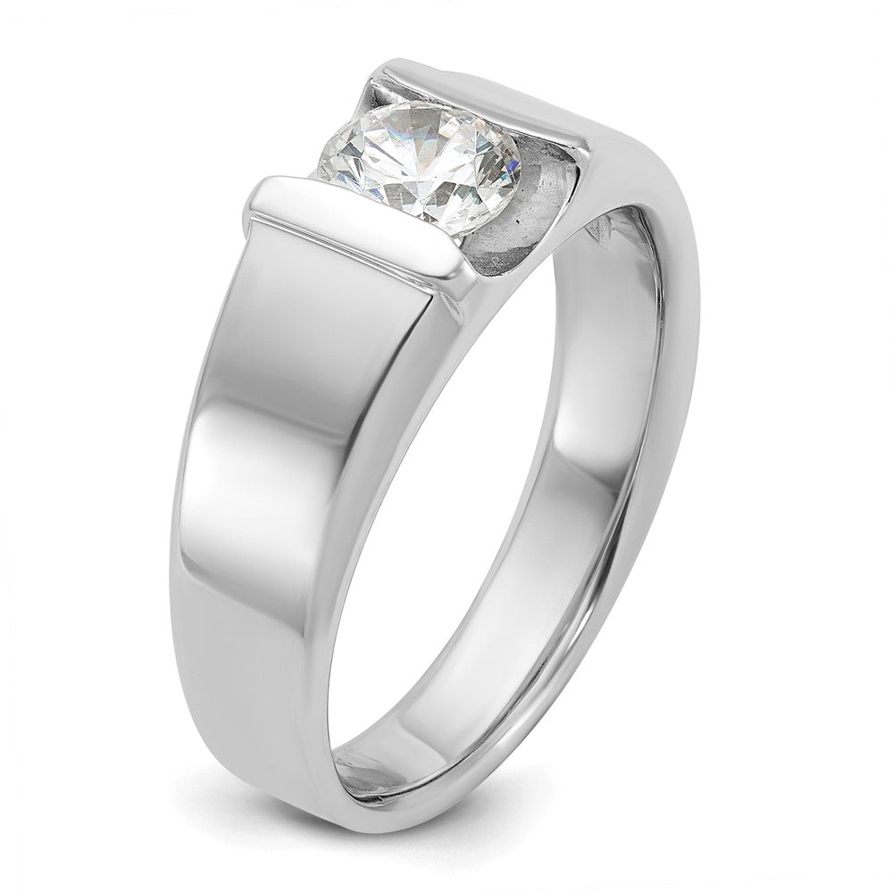 IBGoodman 14k White Gold 1 carat Lab Grown Diamond VS/SI+ G+ Complete Men's Ring