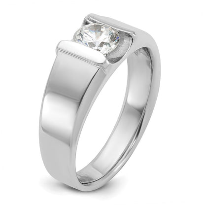 IBGoodman 14k White Gold 1 carat Lab Grown Diamond VS/SI+ G+ Complete Men's Ring