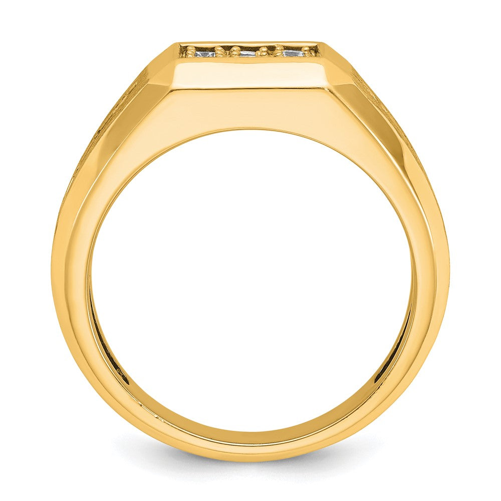 IBGoodman 10k Men's Polished and Satin Square Cluster Ring Mounting