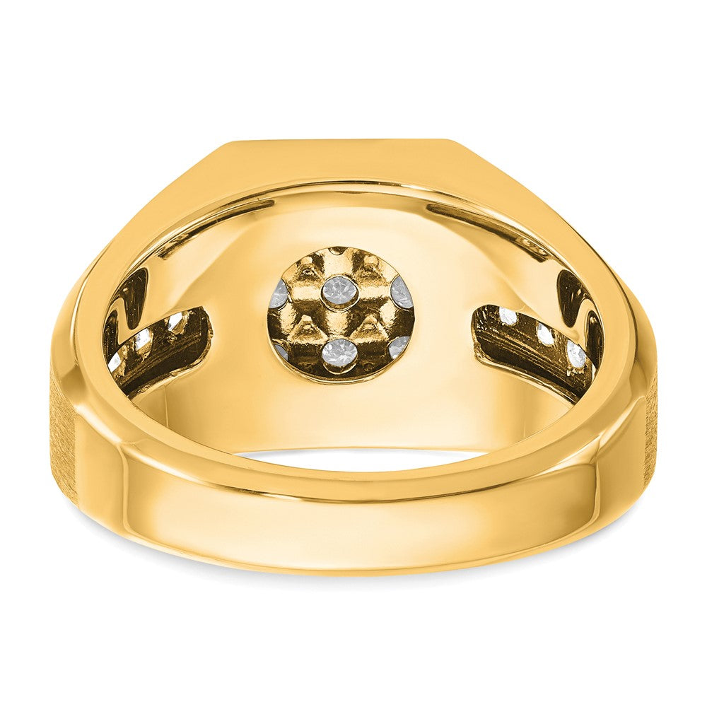 IBGoodman 10k Men's Polished and Satin Square Cluster Ring Mounting