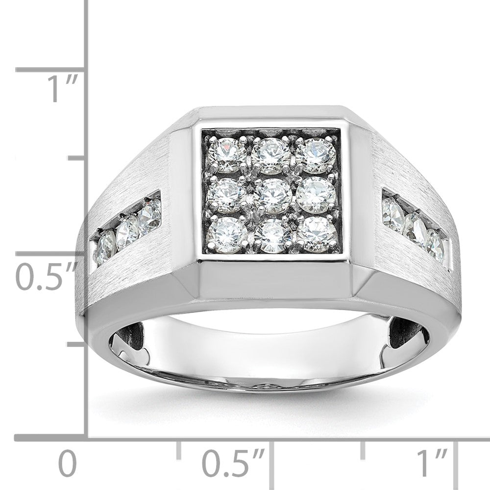 IBGoodman 10k Men's Polished and Satin Square Cluster Ring Mounting