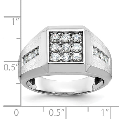 IBGoodman 10k Men's Polished and Satin Square Cluster Ring Mounting