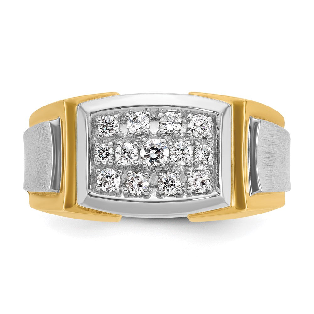 IBGoodman 10k Men's Polished and Satin Cluster Ring Mounting