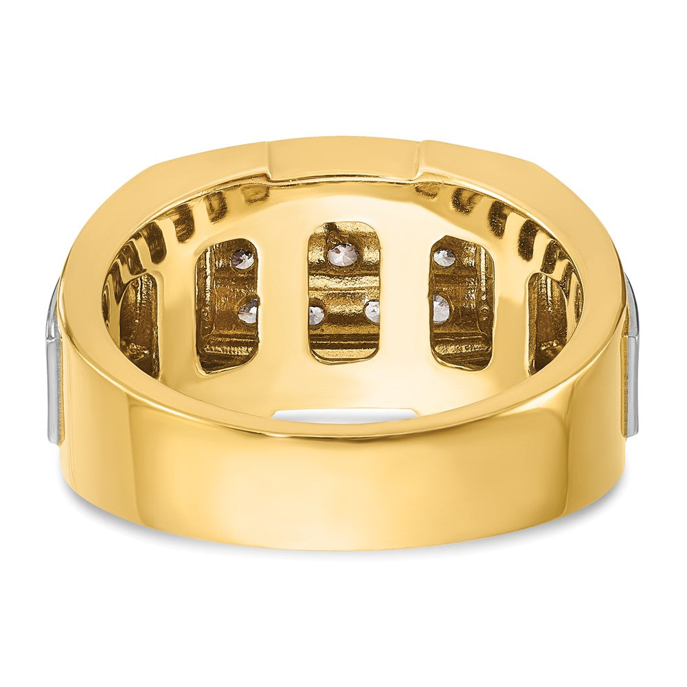 IBGoodman 10k Men's Polished and Satin Cluster Ring Mounting