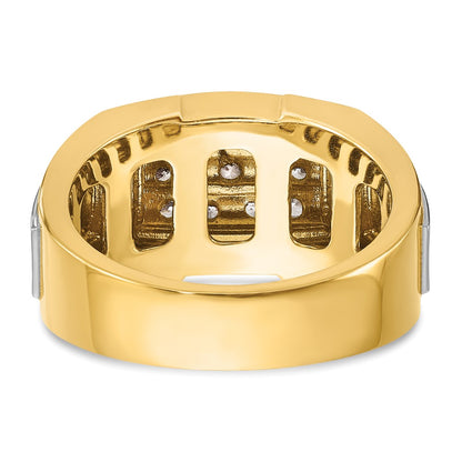 IBGoodman 10k Men's Polished and Satin Cluster Ring Mounting