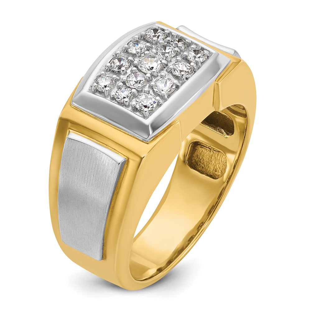 IBGoodman 10k Men's Polished and Satin Cluster Ring Mounting