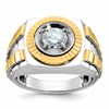 IB Goodman 10k Two-tone Mens Polished and Textured Ring Mounting