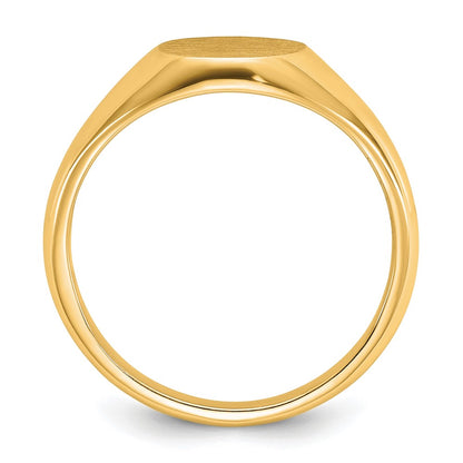 IB Goodman 10k Mens 12x10mm Round Signet Ring
